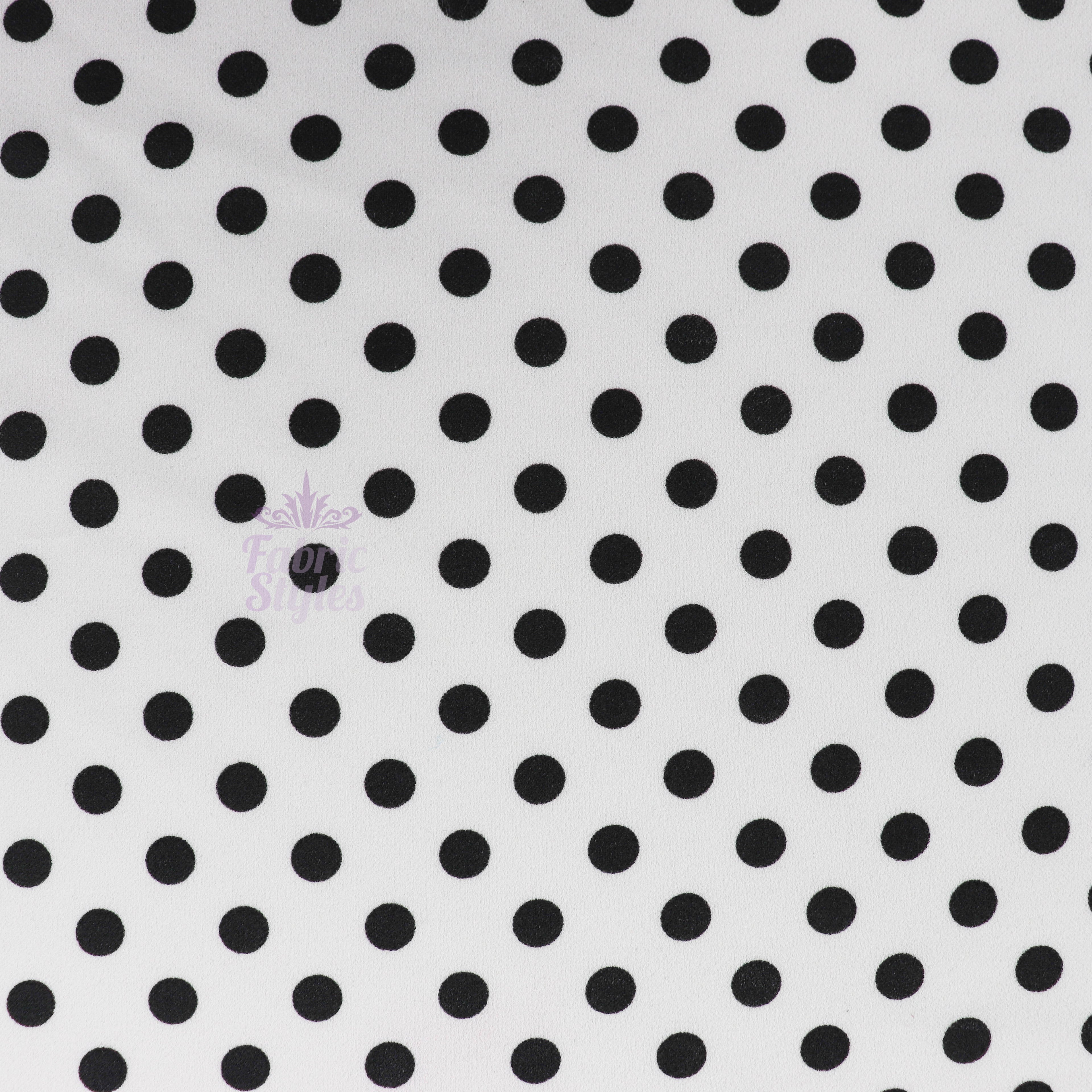 10mm Black White Polka Dot
