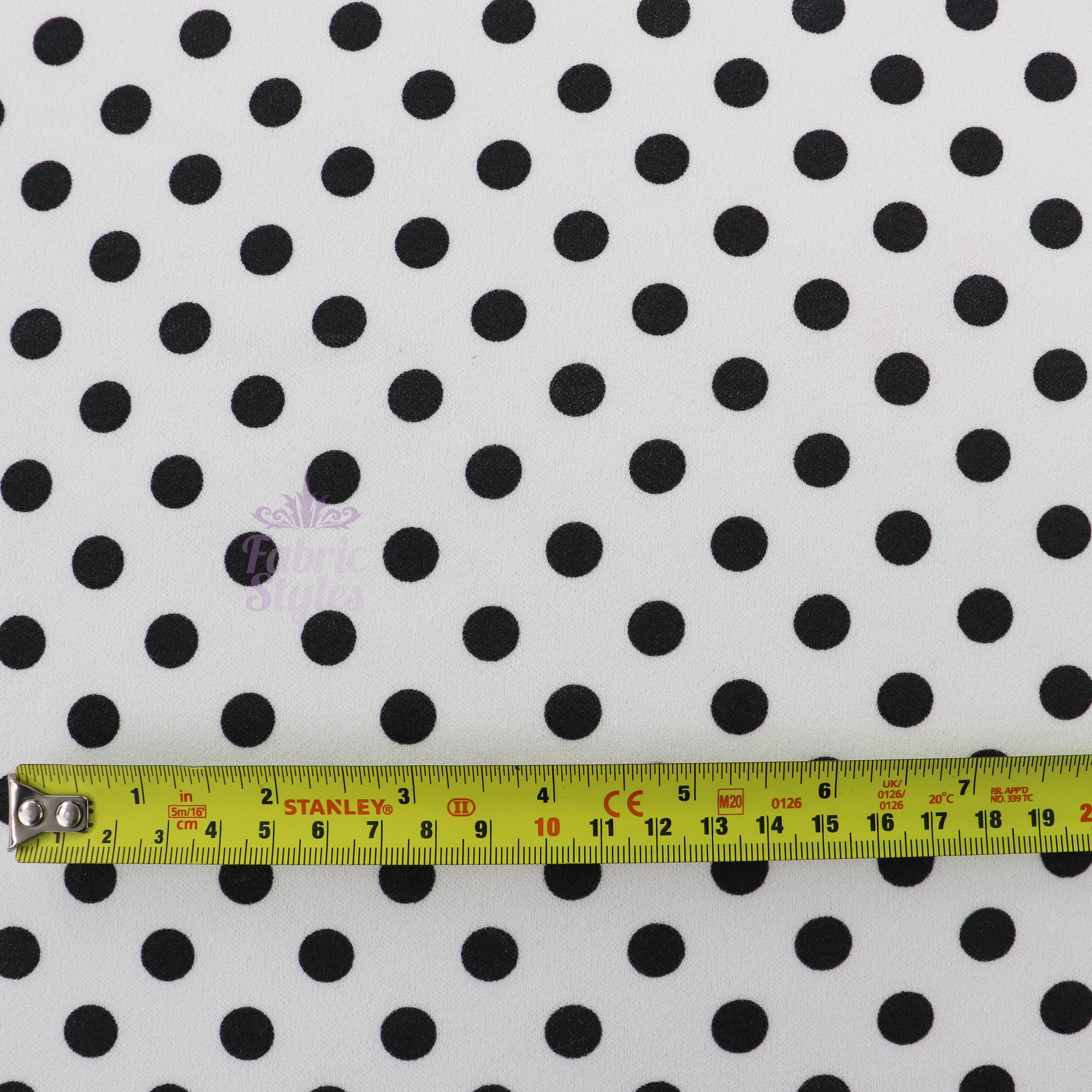 10mm Black White Polka Dot