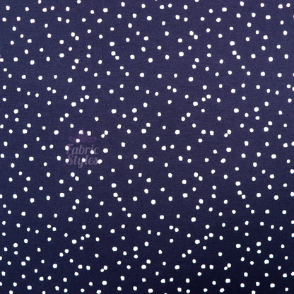 3mm Navy Polka Viscose Elastane