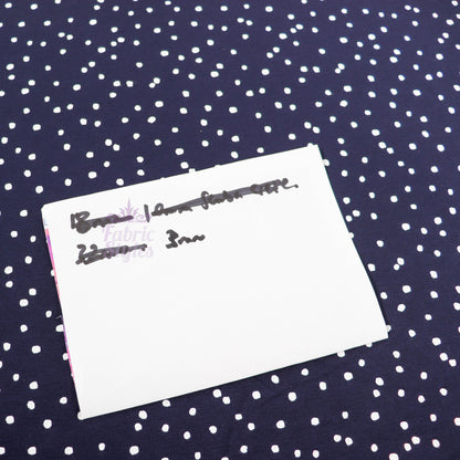 3mm Navy Polka Viscose Elastane