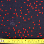 5mm Red and Navy Polka Dot Viscose Elastane