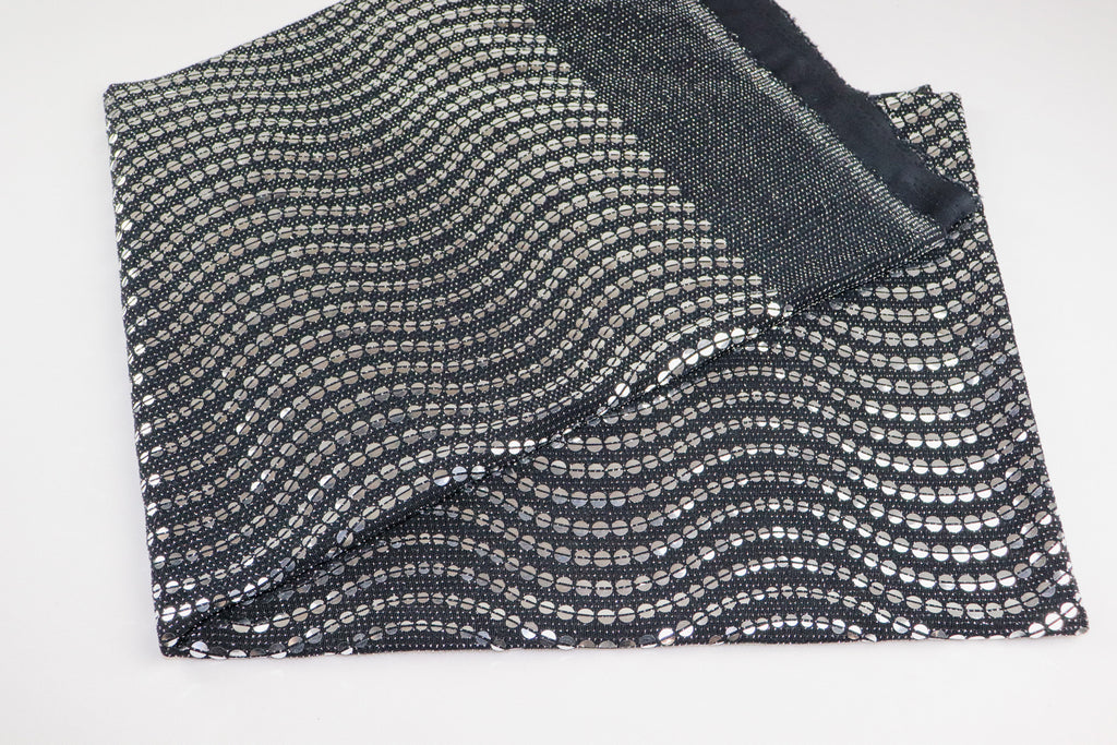 Shiny Silver Sequins Lurex Nylon Stretch Party Dress Fabric