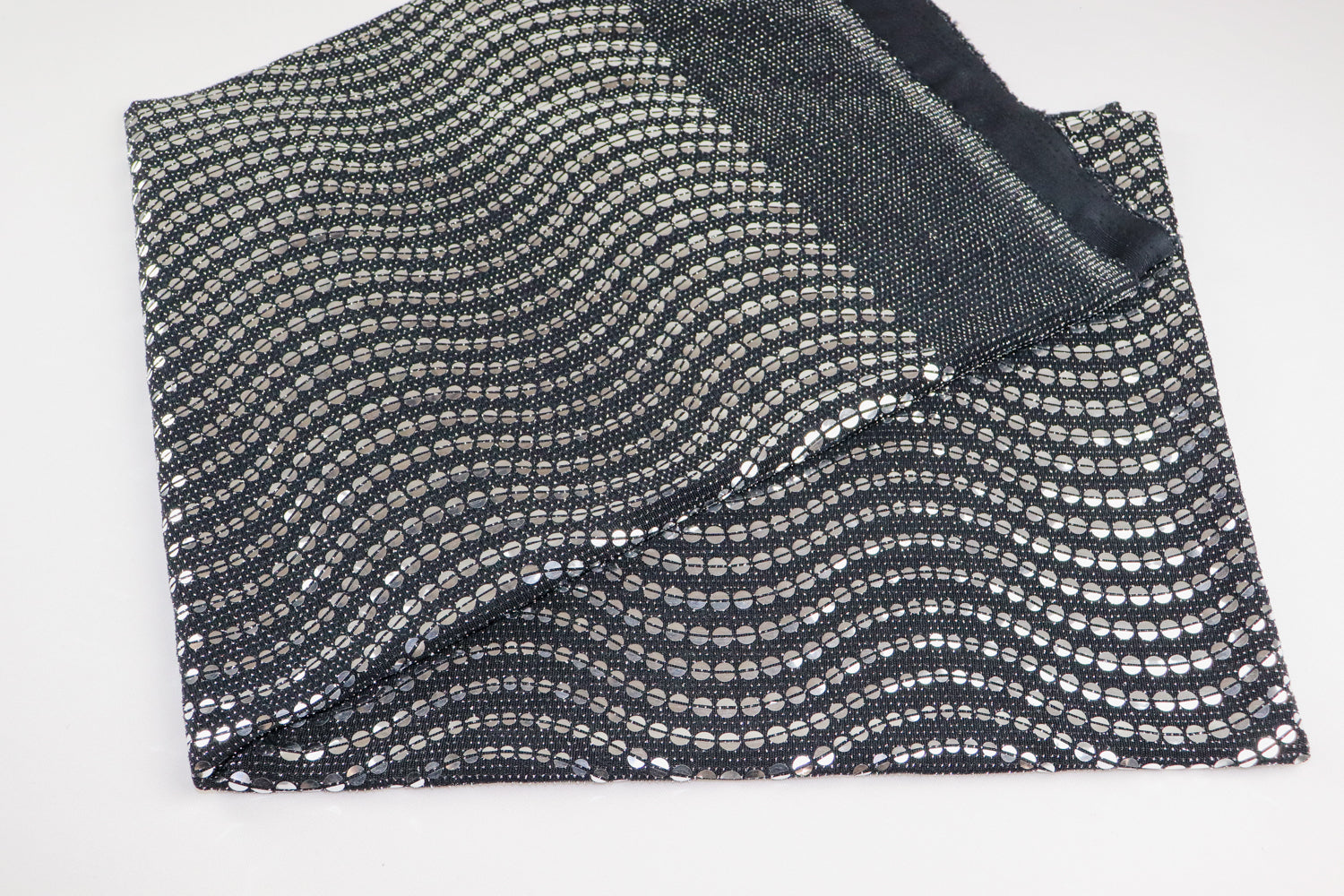 Shiny Silver Sequins Lurex Nylon Stretch Party Dress Fabric