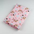 Pink Santa Parade Christmas Fabric