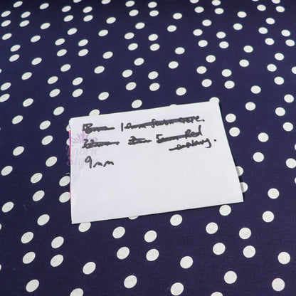 9mm Navy Polka Dot Viscose Elastane