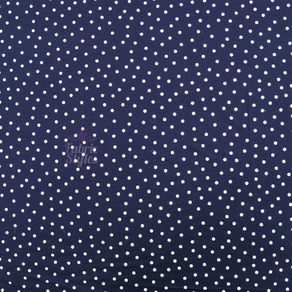 3mm Navy Polka Dot Viscose Elastane