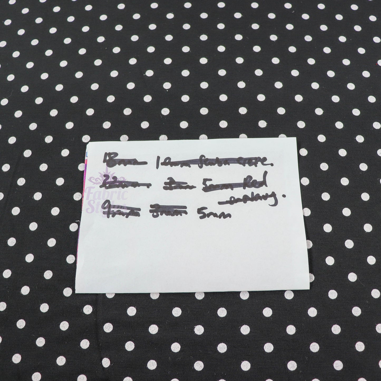 5mm Black and White Polka Dot Viscose Elastane