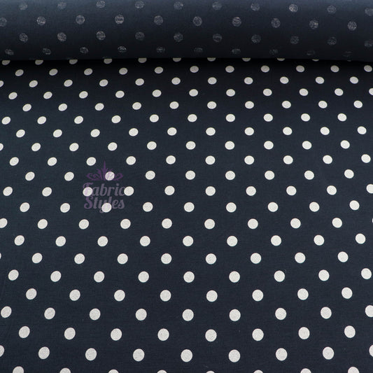 10mm Beige Polka Dot Viscose Elastane