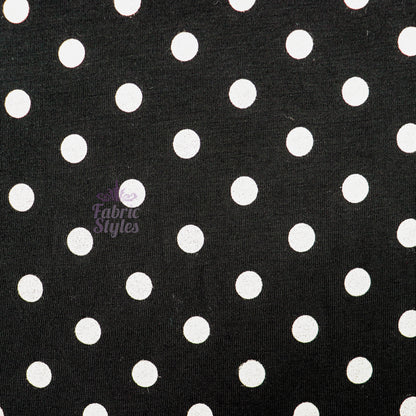 10mm Beige Polka Dot Viscose Elastane