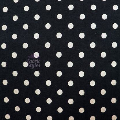 10mm Beige Polka Dot Viscose Elastane