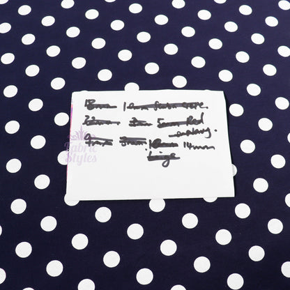 14mm Navy Polka Dot Viscose Elastane