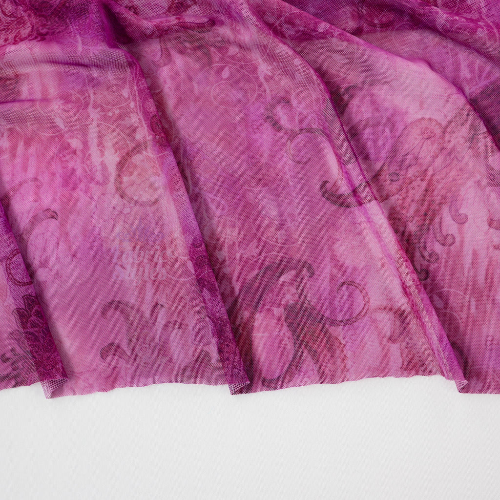 Pink Paisley Power Mesh