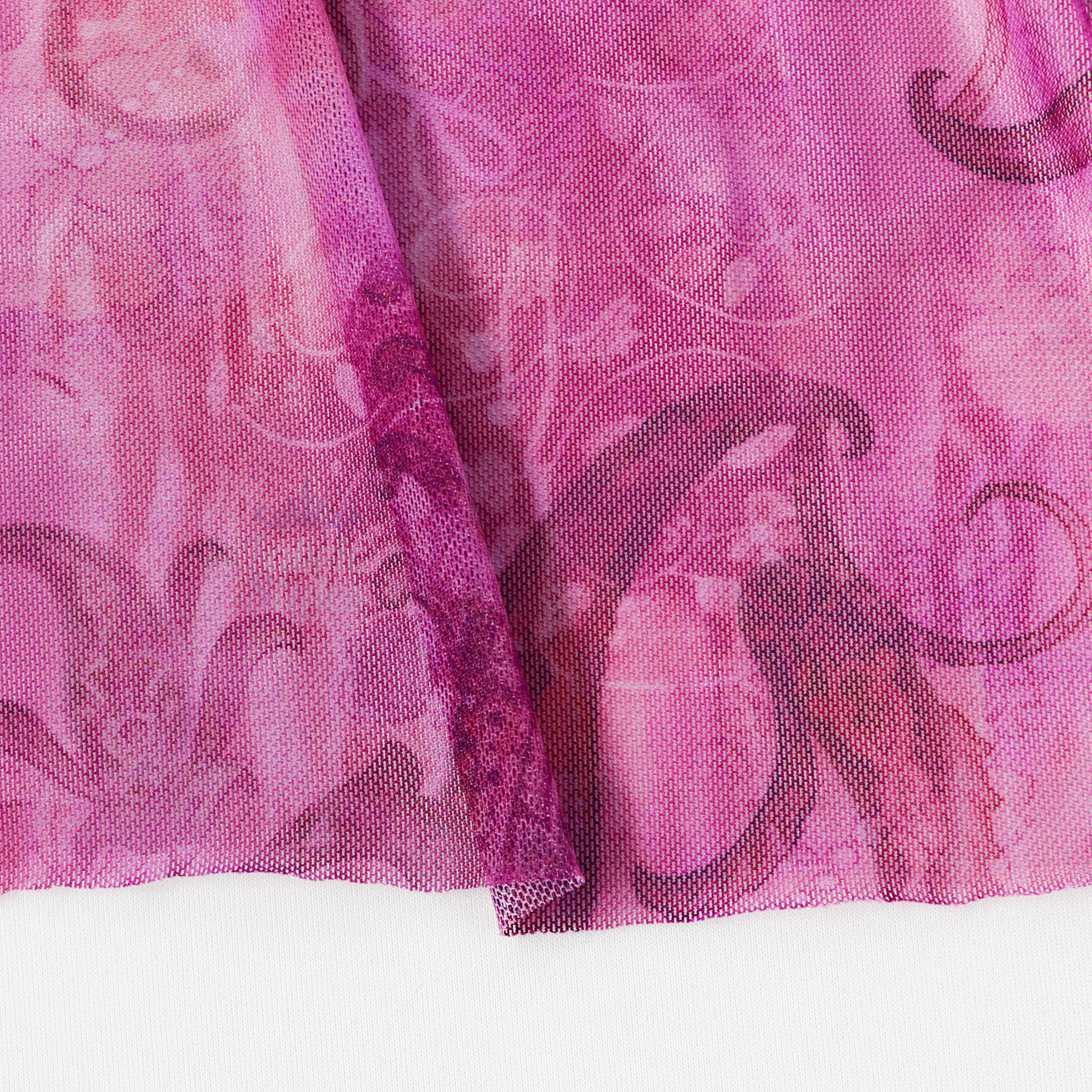 Pink Paisley Power Mesh