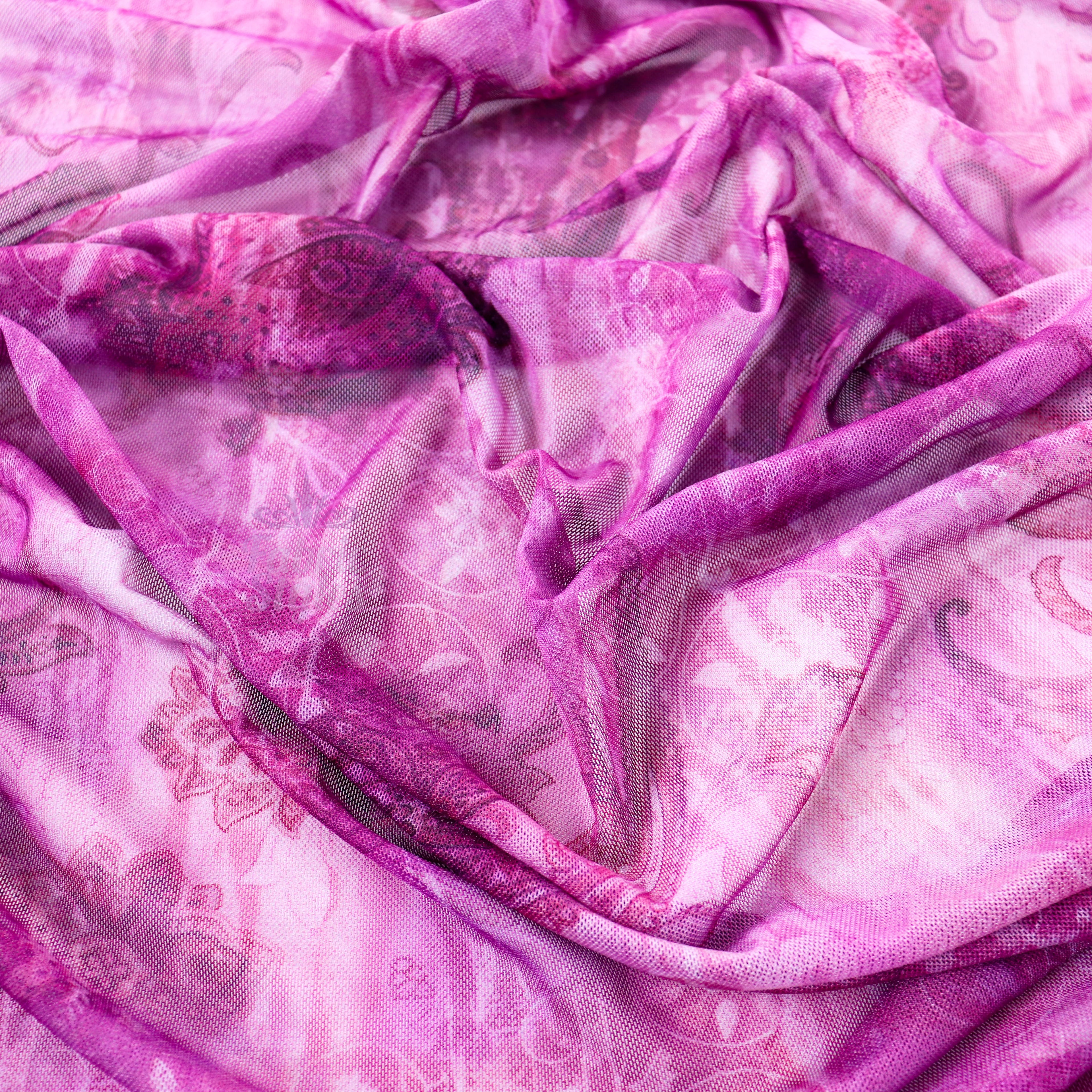 Pink Paisley Power Mesh