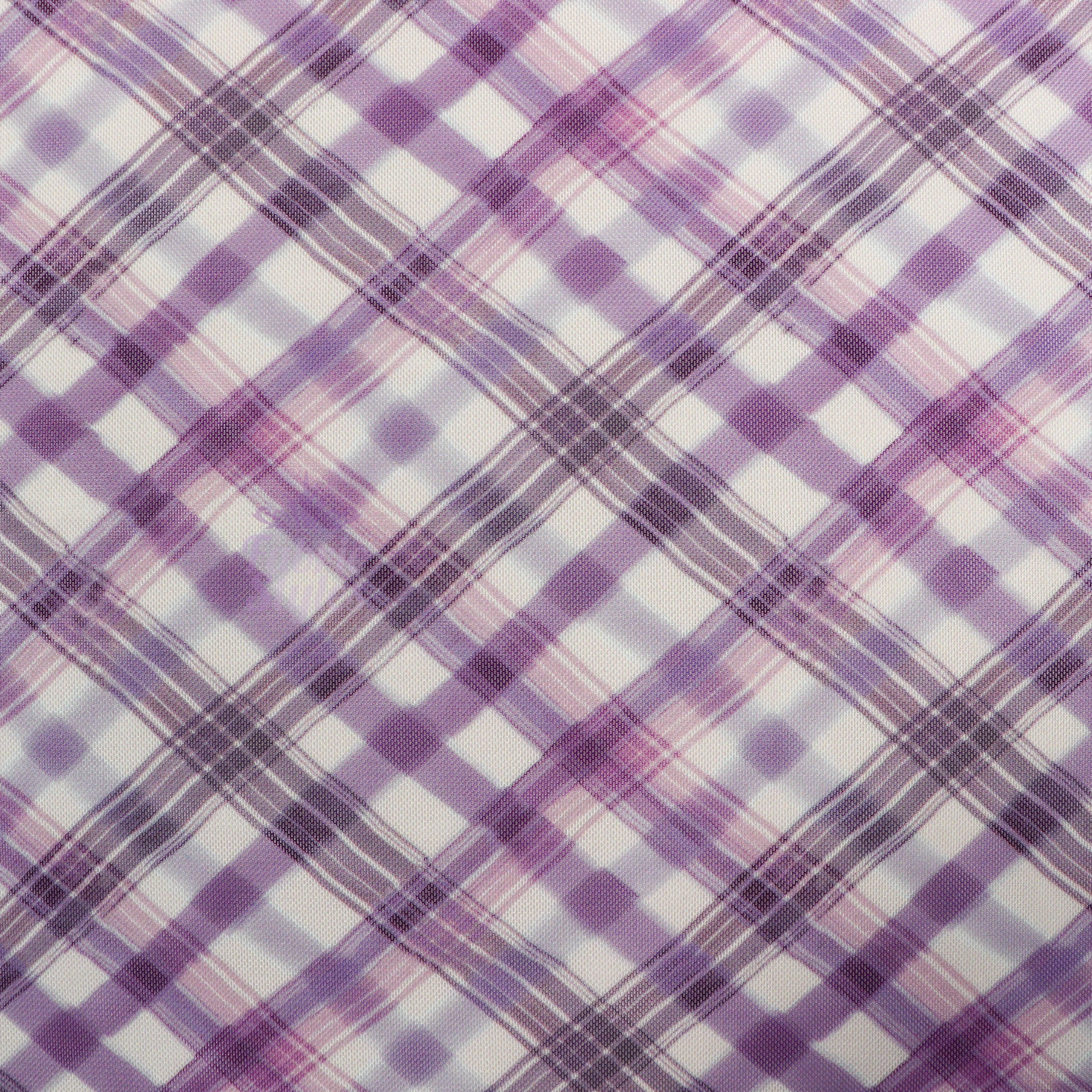 Purple Tartan Power Mesh