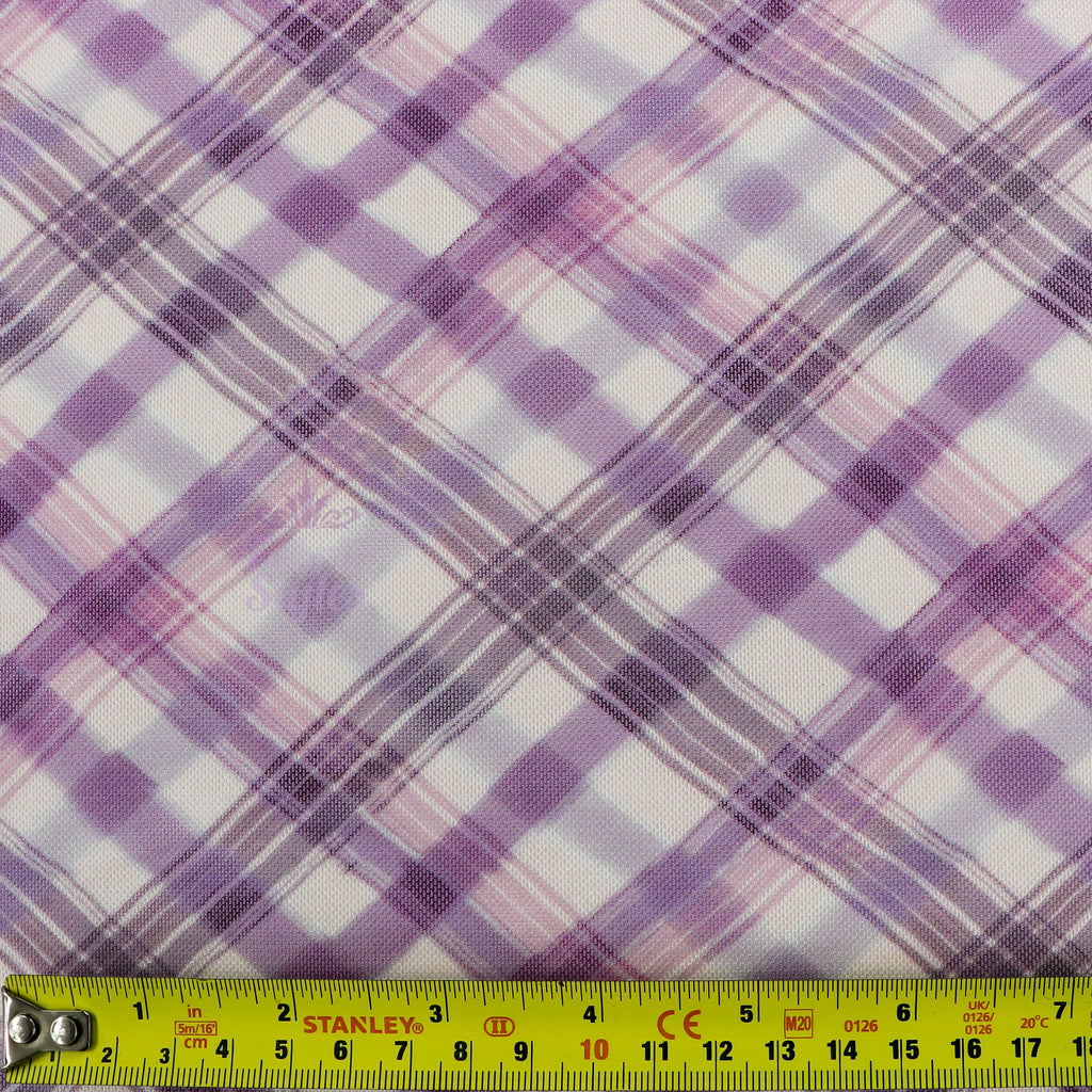 Purple Tartan Power Mesh