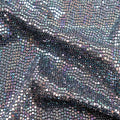 Shiny Metallic Circle Sequins Lurex Nylon Stretch Fabric Green Purple Hologram