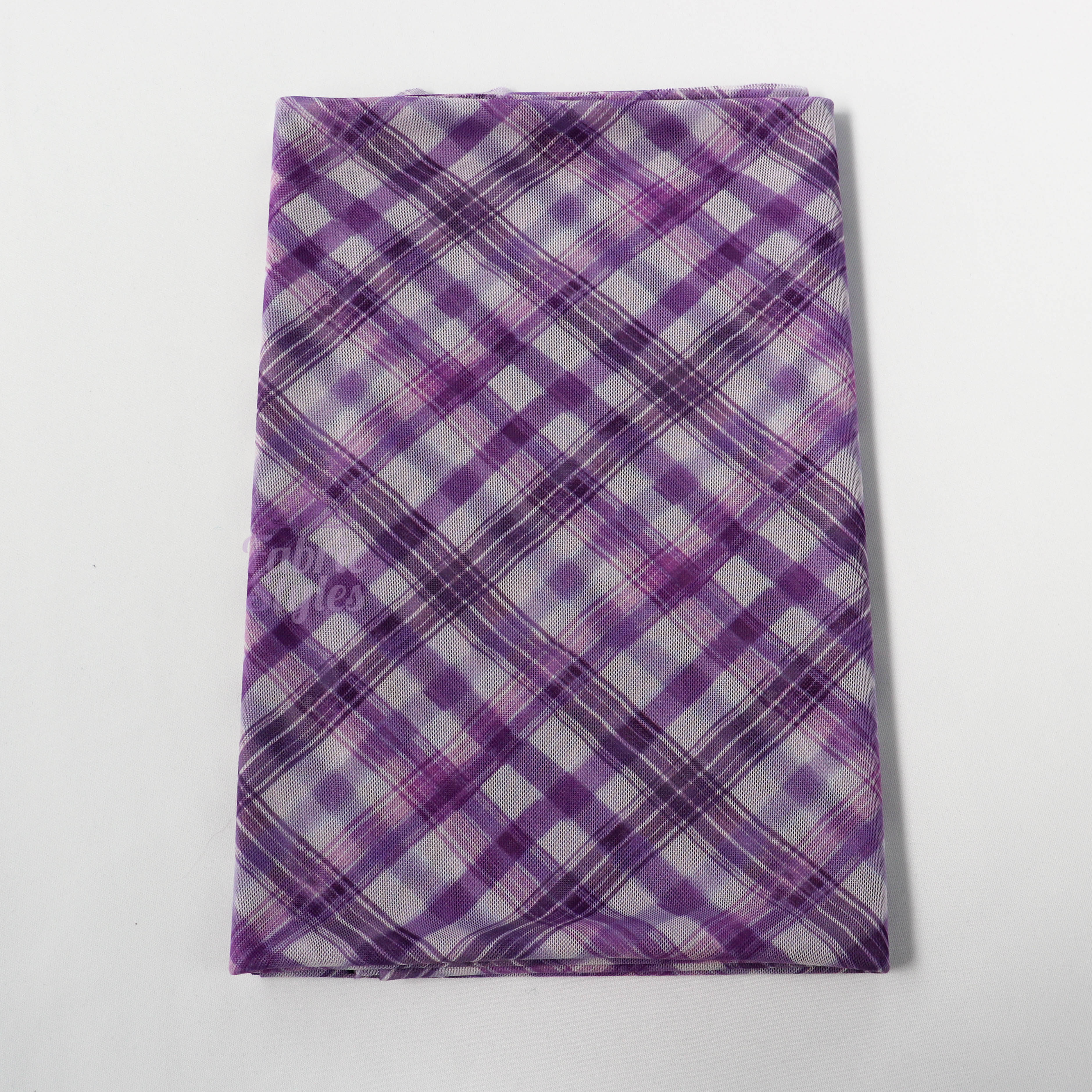 Purple Tartan Power Mesh