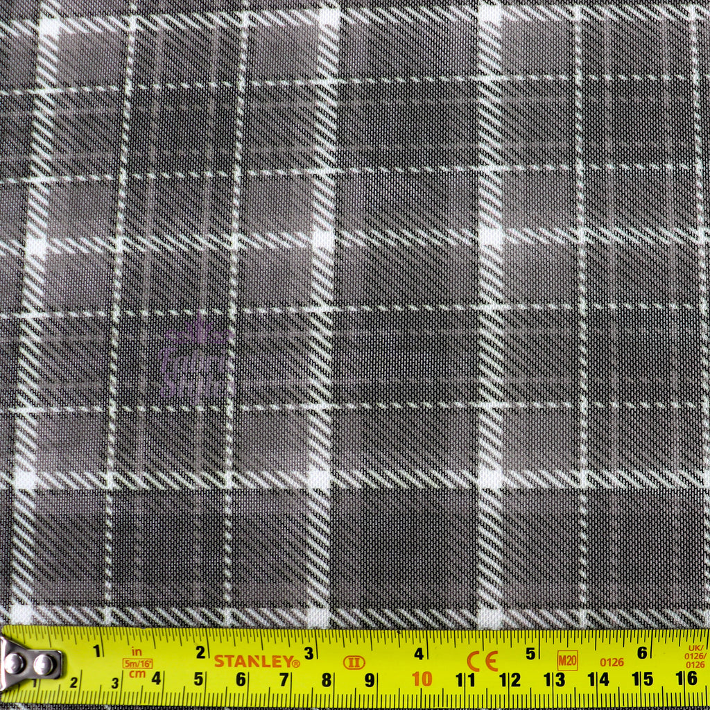 Olive Tartan Power Mesh