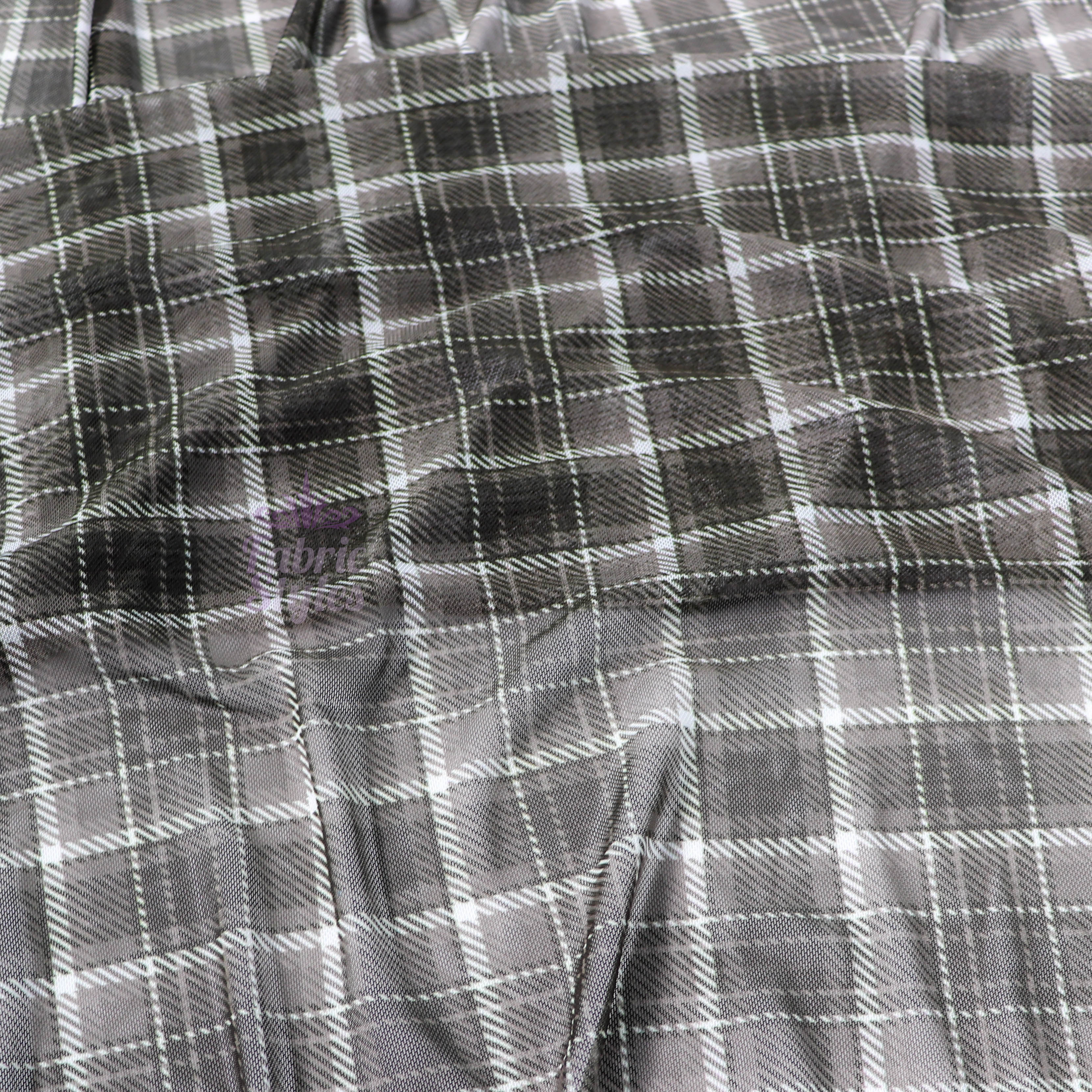 Olive Tartan Power Mesh