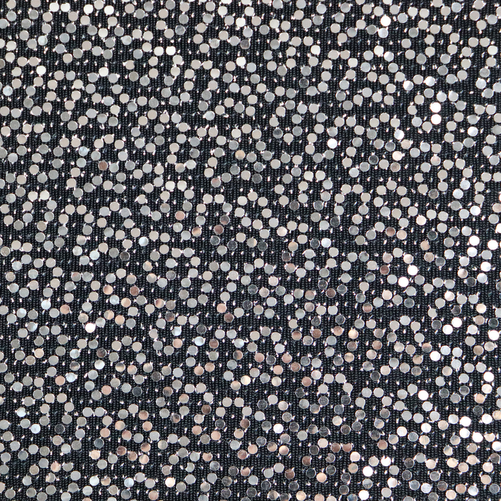 FS1222 Shiny Silver Sequins Lurex Nylon Stretch Fabric