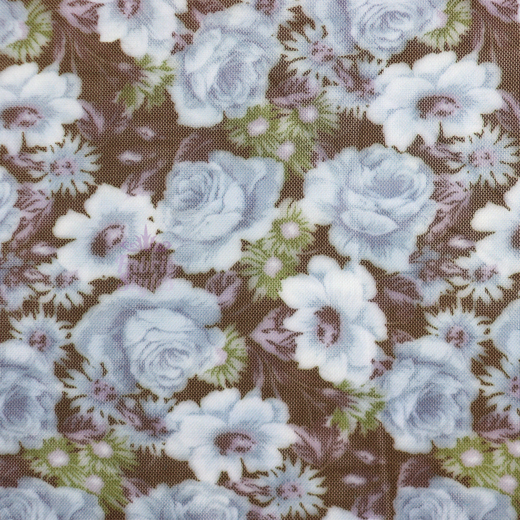 Blue Rose Floral Power Mesh