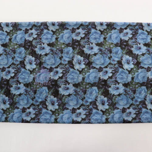 Blue Rose Floral Power Mesh