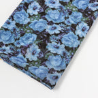 Blue Rose Floral Power Mesh