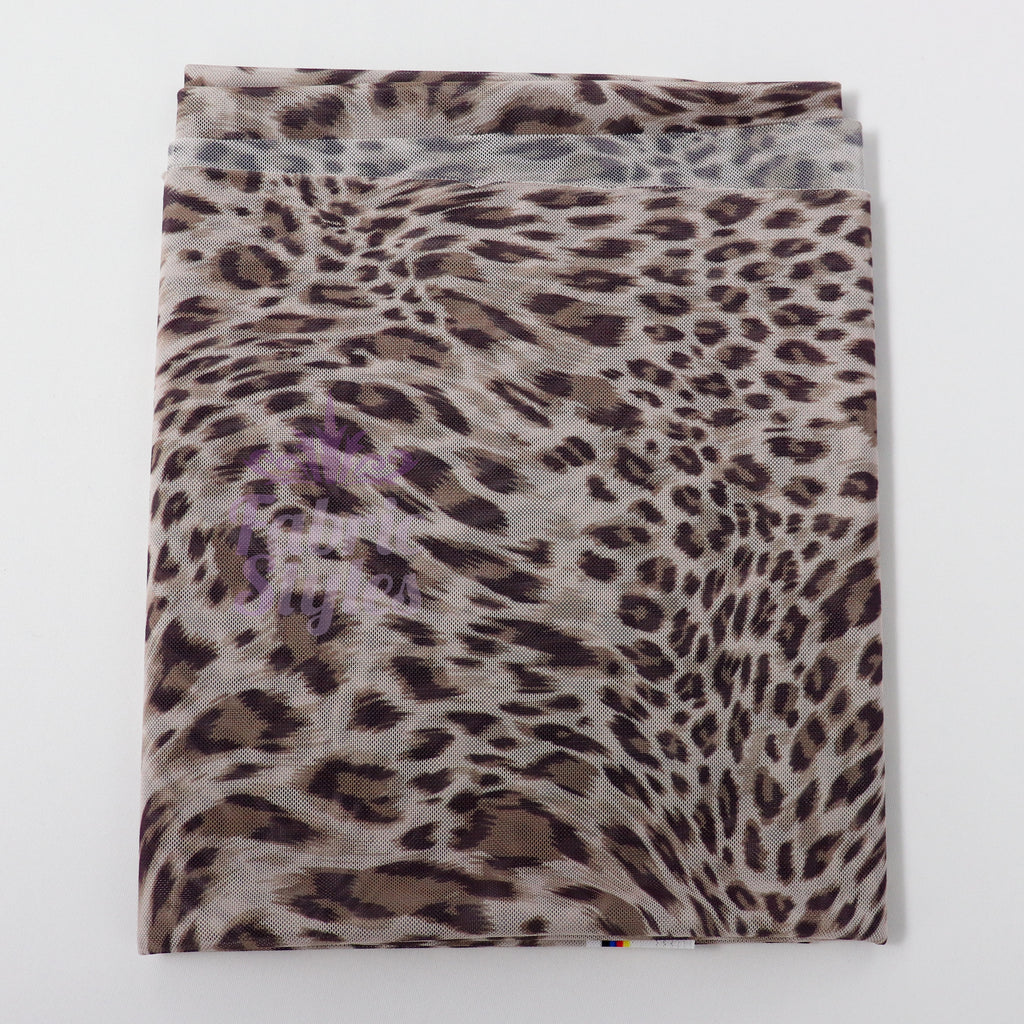 Leopard Power Mesh Fabric
