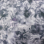 Old Script Power Mesh Fabric