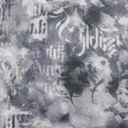 Old Script Power Mesh Fabric