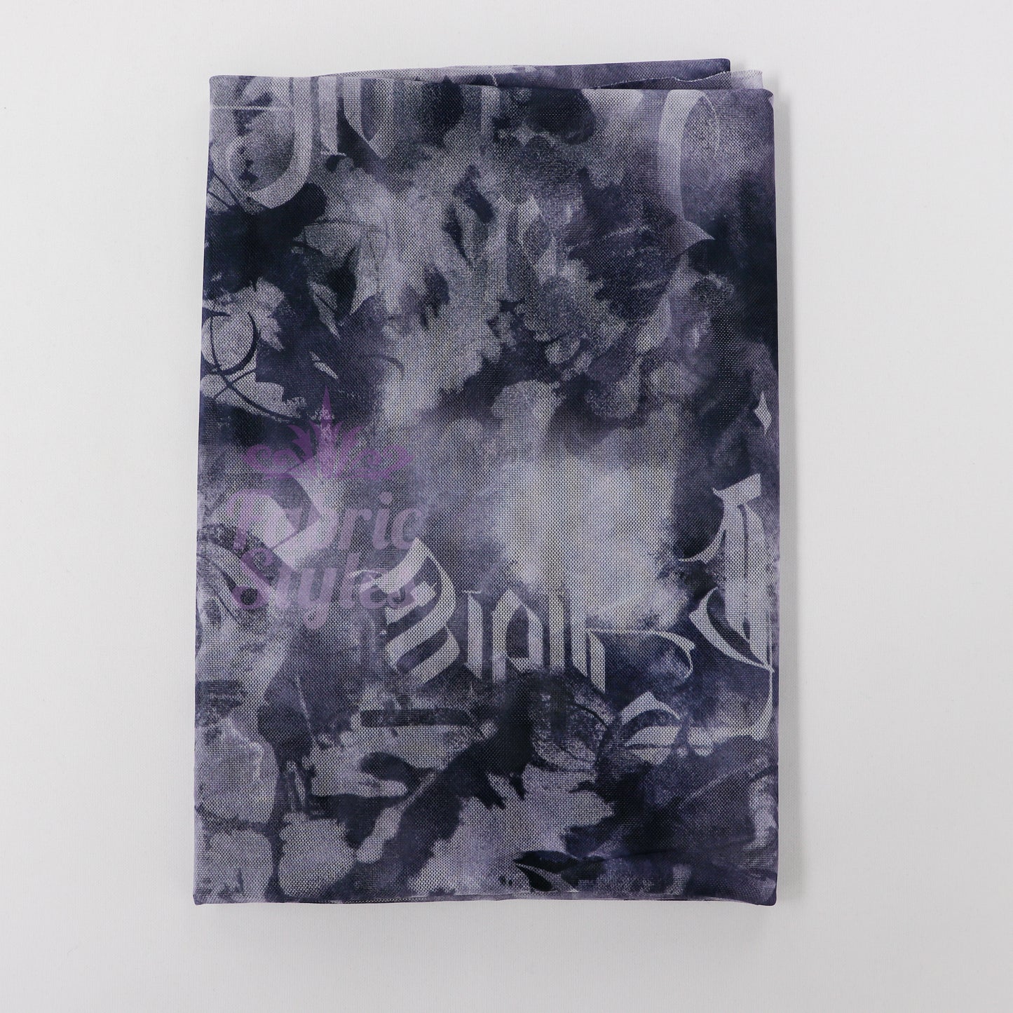 Old Script Power Mesh Fabric