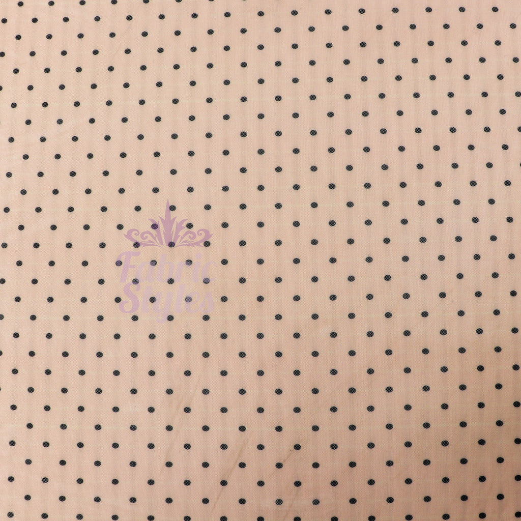 Nude Polka Dot Power Mesh Fabric