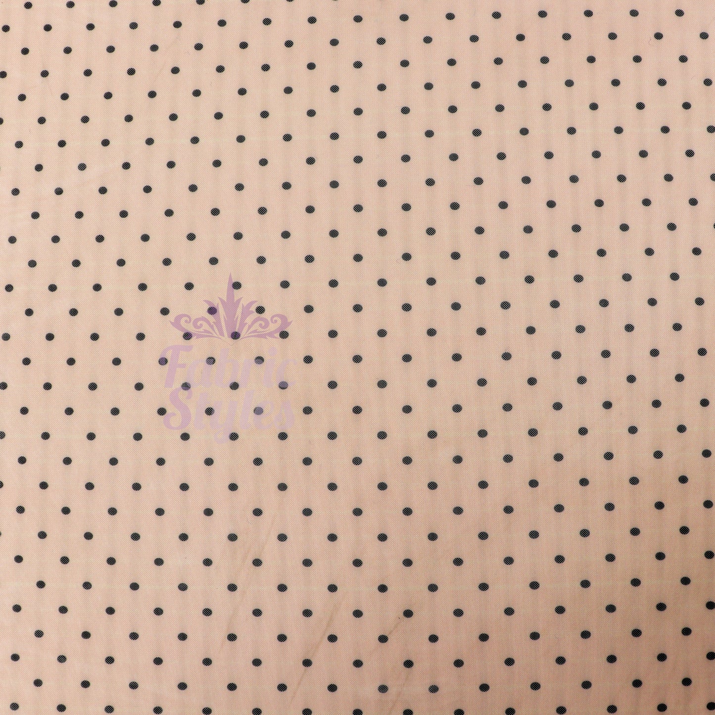 Nude Polka Dot Power Mesh Fabric