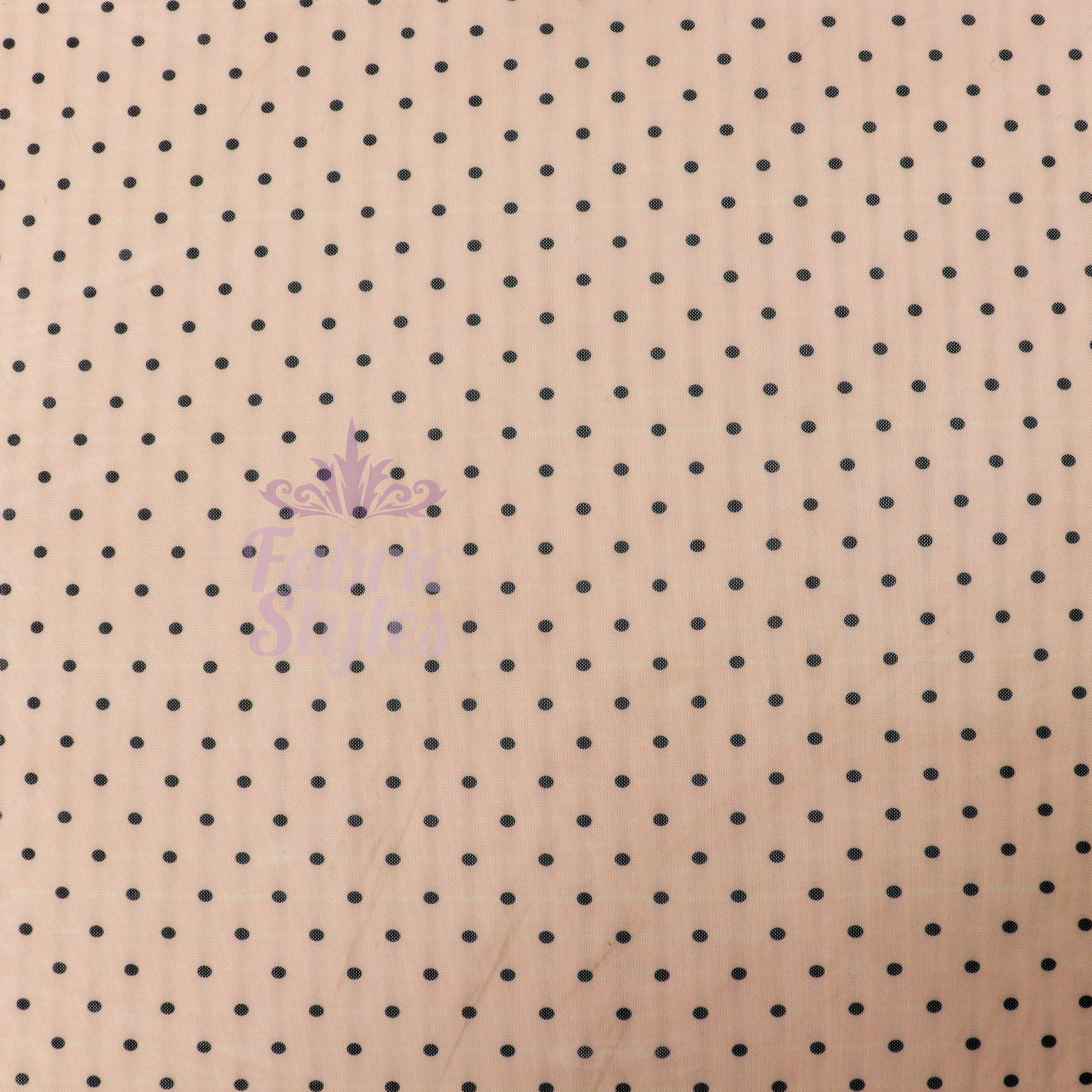 Nude Polka Dot Power Mesh Fabric