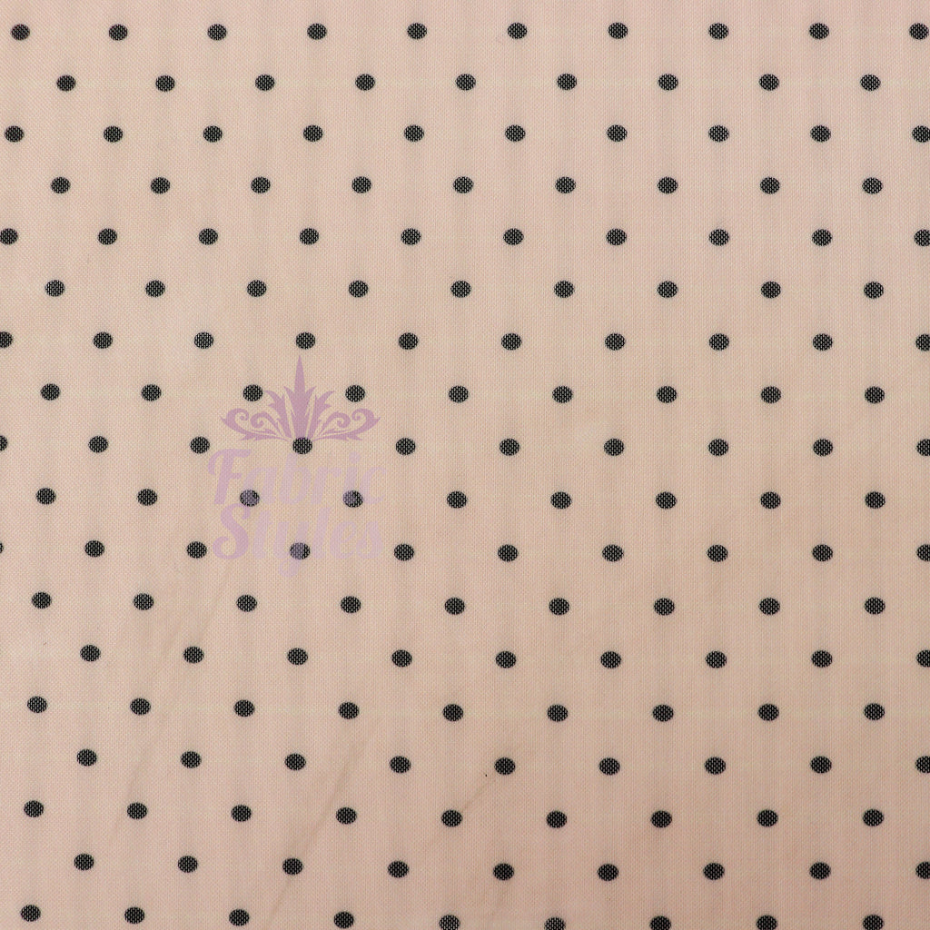 Nude Polka Dot Power Mesh Fabric