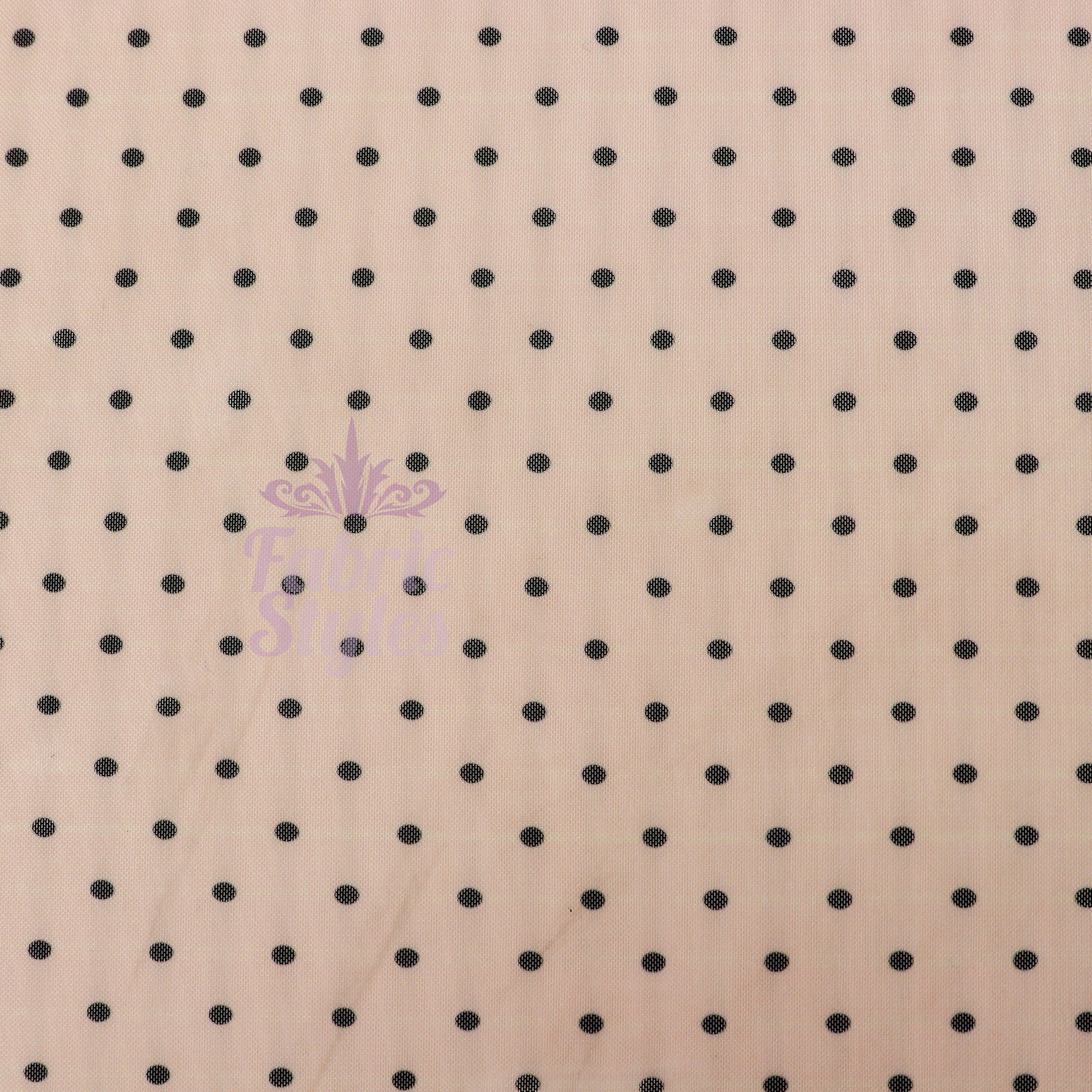 Nude Polka Dot Power Mesh Fabric