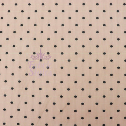Nude Polka Dot Power Mesh Fabric