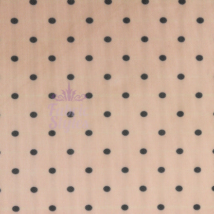 Nude Polka Dot Power Mesh Fabric