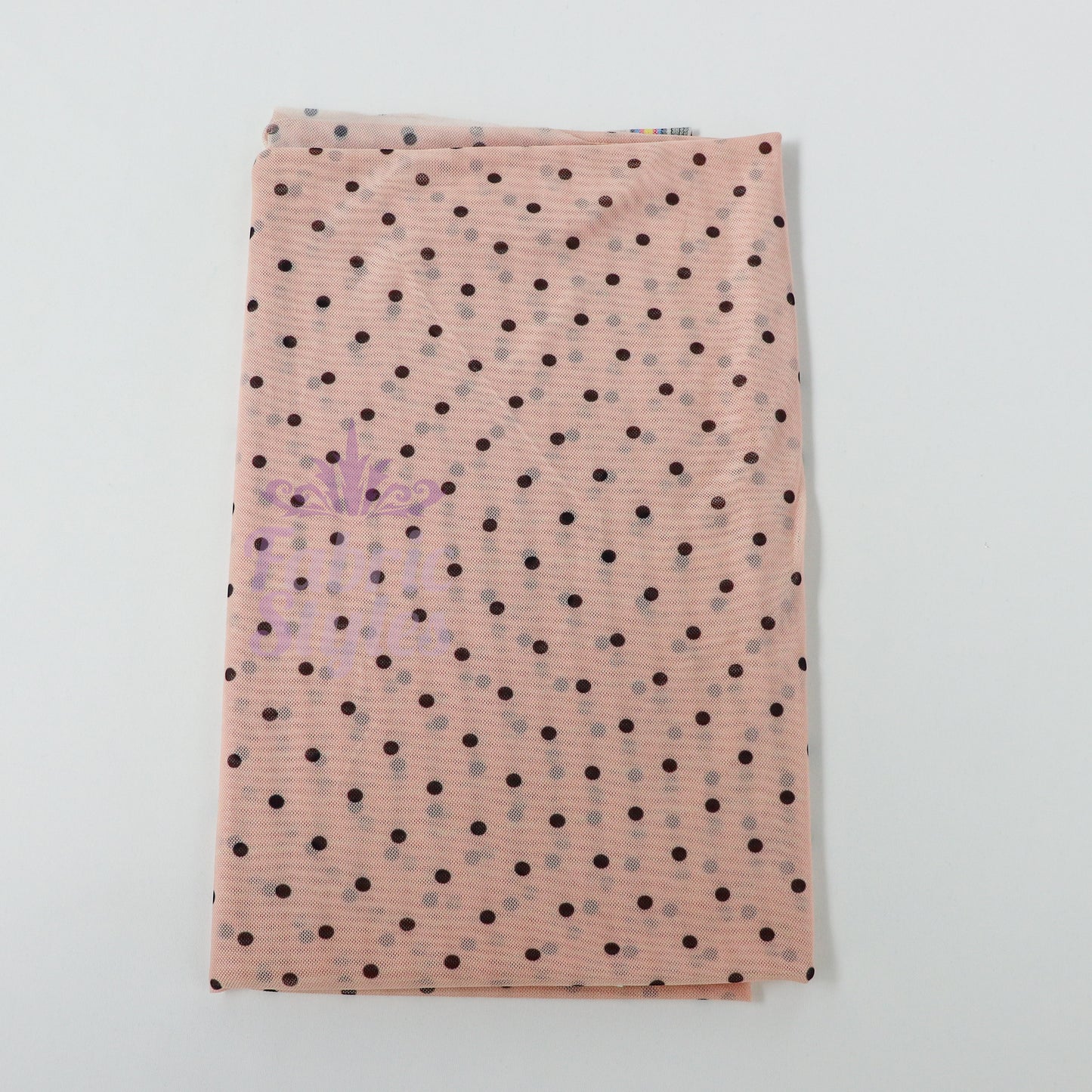 Nude Polka Dot Power Mesh Fabric