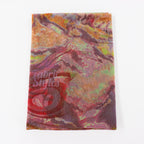 Brown Yellow Tie Dye Power Mesh Fabric