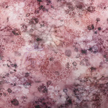 Abstract Kaleidoscope Purple Power Mesh Fabric