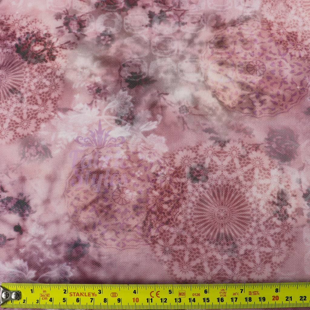 Abstract Kaleidoscope Purple Power Mesh Fabric