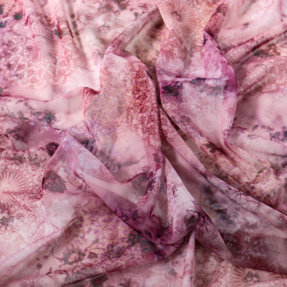 Abstract Kaleidoscope Purple Power Mesh Fabric