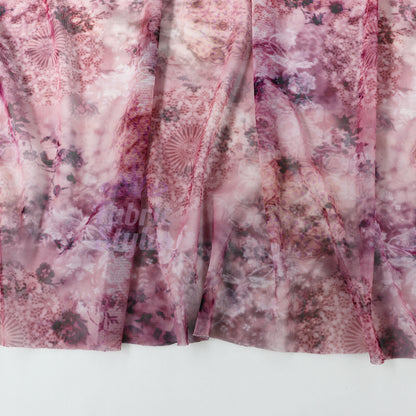Abstract Kaleidoscope Purple Power Mesh Fabric