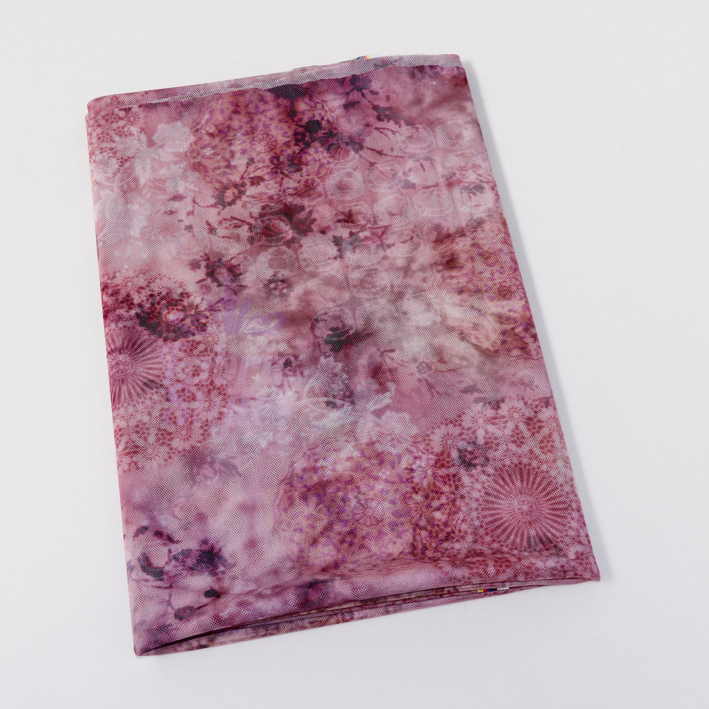 Abstract Kaleidoscope Purple Power Mesh Fabric