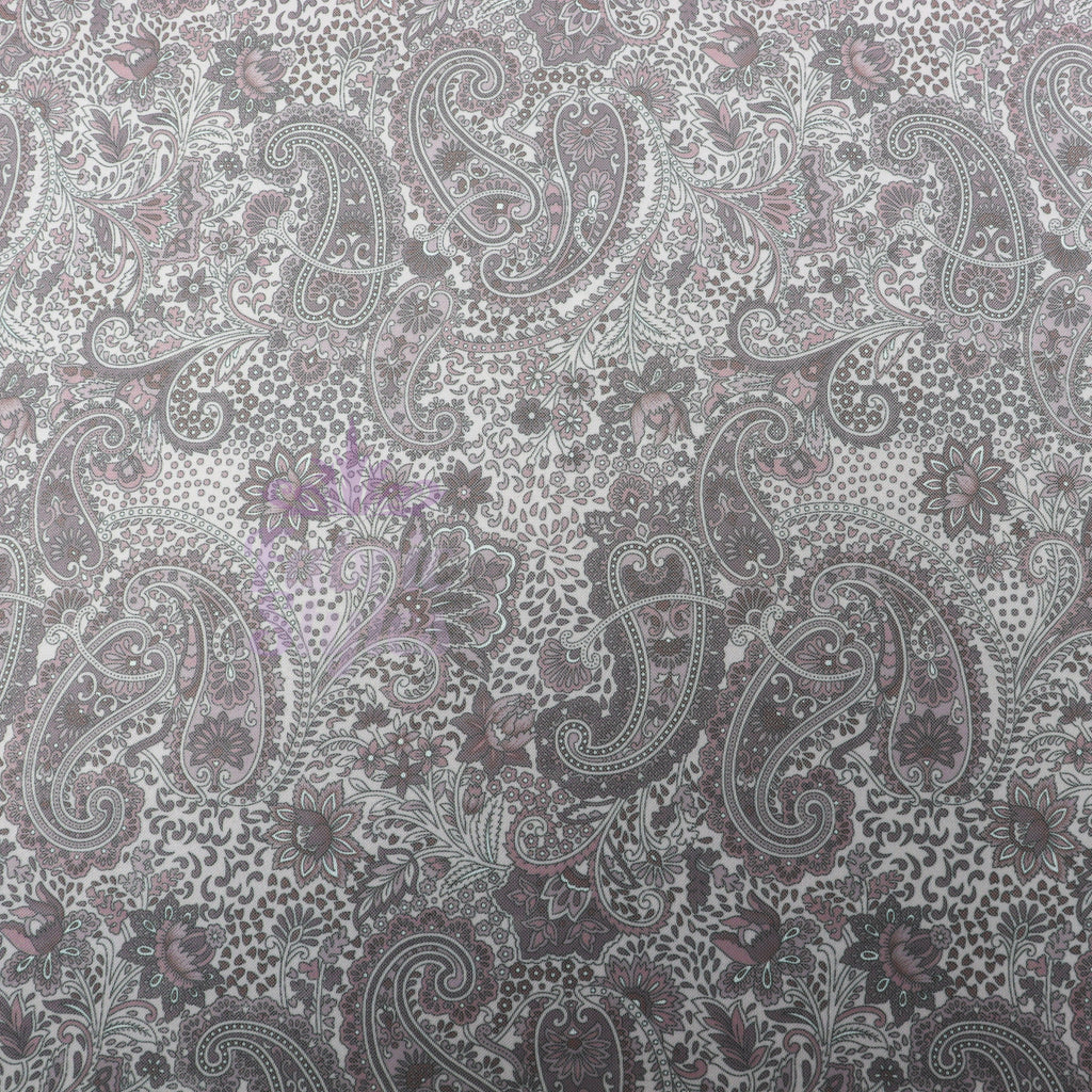 Purple Paisley Power Mesh Fabric