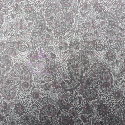 Purple Paisley Power Mesh Fabric