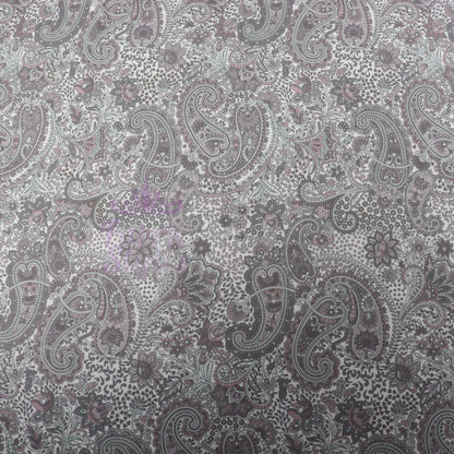 Purple Paisley Power Mesh Fabric