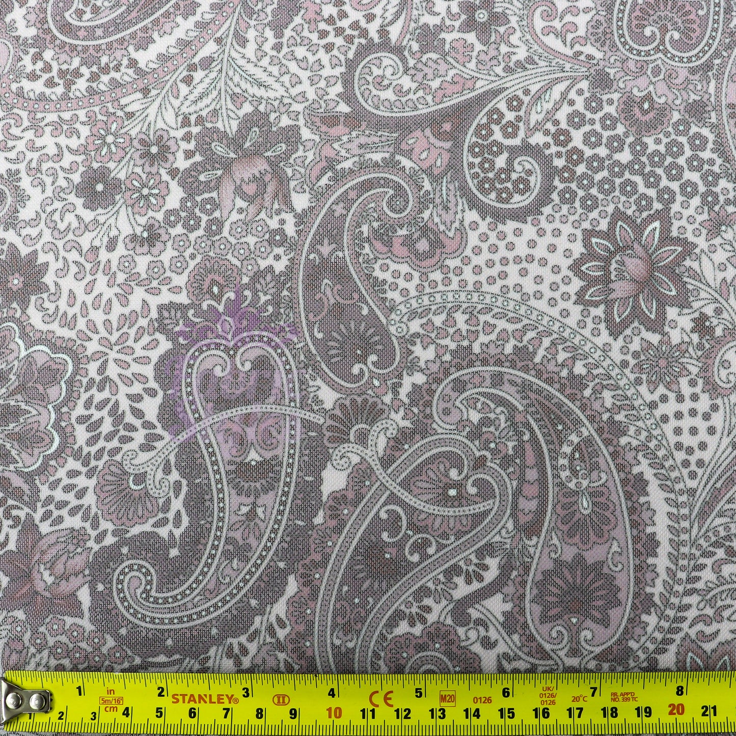 Purple Paisley Power Mesh Fabric